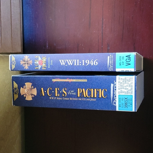 Vintage Aces of the Pacific & WWII 1946 expansion PC game 5.25 & 3.5 disk - Picture 3 of 10
